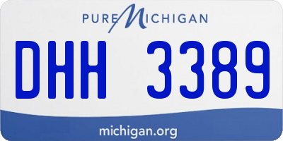 MI license plate DHH3389