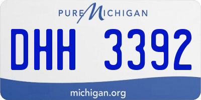 MI license plate DHH3392