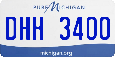 MI license plate DHH3400