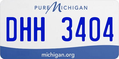 MI license plate DHH3404
