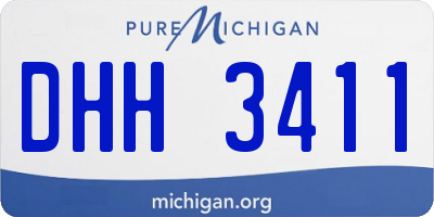 MI license plate DHH3411