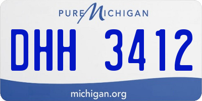 MI license plate DHH3412