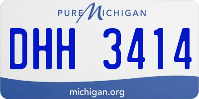 MI license plate DHH3414