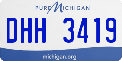 MI license plate DHH3419