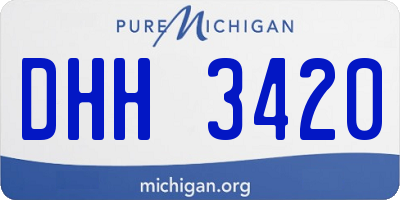 MI license plate DHH3420