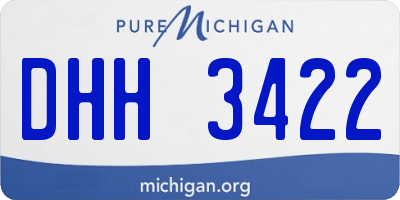 MI license plate DHH3422