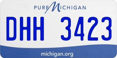 MI license plate DHH3423
