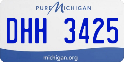 MI license plate DHH3425
