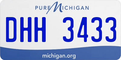MI license plate DHH3433