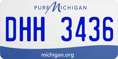 MI license plate DHH3436