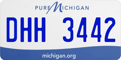 MI license plate DHH3442