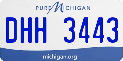 MI license plate DHH3443