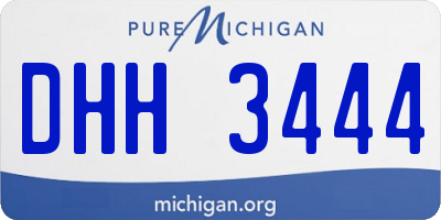 MI license plate DHH3444