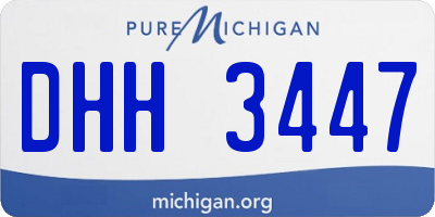 MI license plate DHH3447