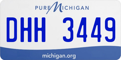 MI license plate DHH3449
