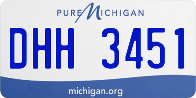 MI license plate DHH3451