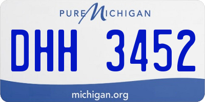 MI license plate DHH3452
