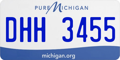 MI license plate DHH3455