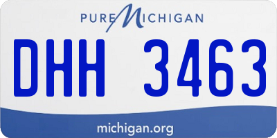 MI license plate DHH3463