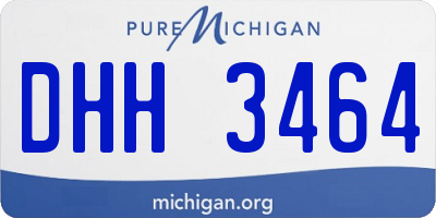 MI license plate DHH3464
