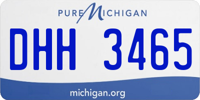 MI license plate DHH3465