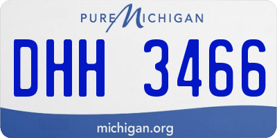 MI license plate DHH3466