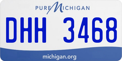 MI license plate DHH3468
