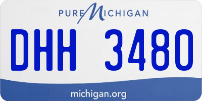 MI license plate DHH3480