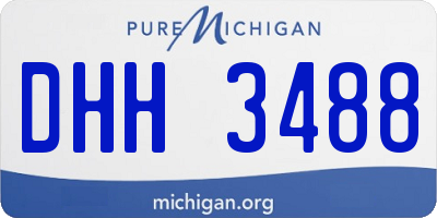 MI license plate DHH3488
