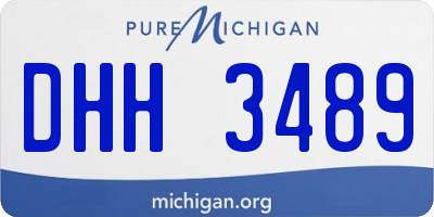 MI license plate DHH3489