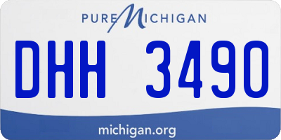 MI license plate DHH3490