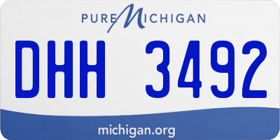 MI license plate DHH3492