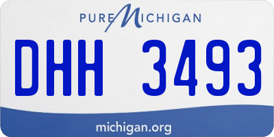 MI license plate DHH3493