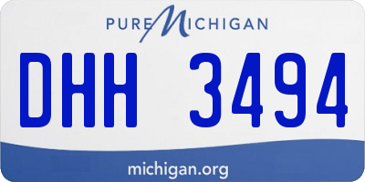 MI license plate DHH3494