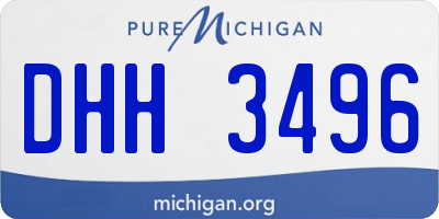 MI license plate DHH3496
