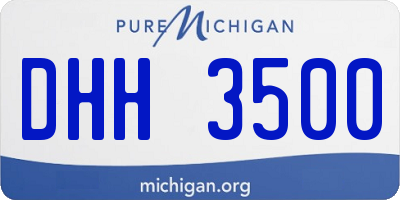 MI license plate DHH3500