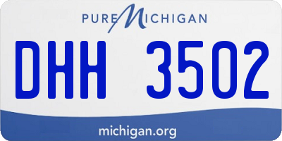 MI license plate DHH3502