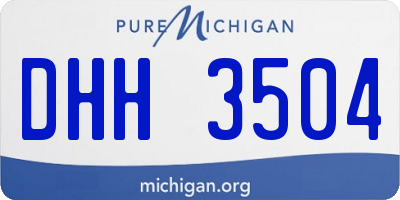 MI license plate DHH3504