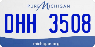 MI license plate DHH3508