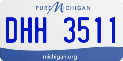 MI license plate DHH3511