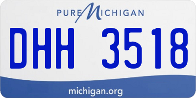 MI license plate DHH3518