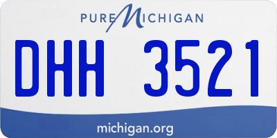 MI license plate DHH3521