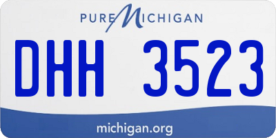 MI license plate DHH3523