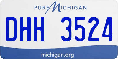 MI license plate DHH3524