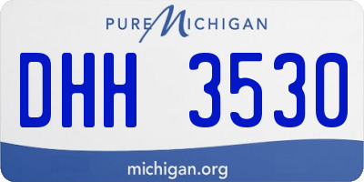 MI license plate DHH3530