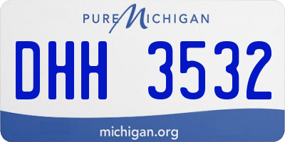 MI license plate DHH3532