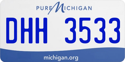 MI license plate DHH3533