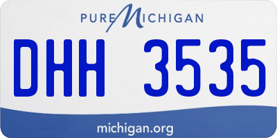 MI license plate DHH3535