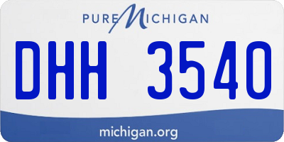 MI license plate DHH3540