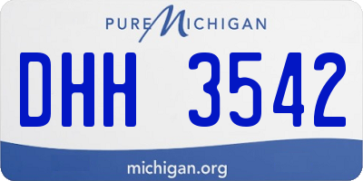 MI license plate DHH3542